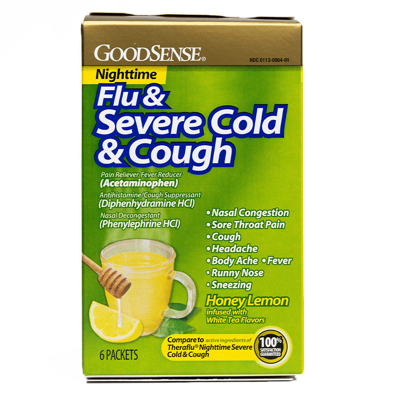 Green Tea Severe Cold & Cough Hny Lmn, 6ct